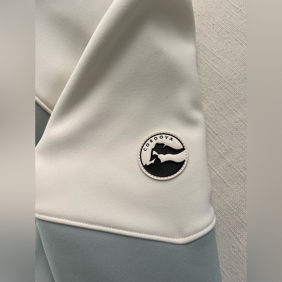 Cordova Women's Colorblock Jumpsuit - White, Blue, Brown - Picture 4 of 9